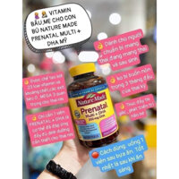 Nature Made Prenatal Multi + DHA - Vitamin Tổng Hợp Cho Bà Bầu Của Mỹ, 150 viên