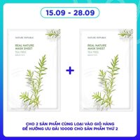 Nature Republic Mặt Nạ Giấy Nature Republic Chiết Xuất Tràm Trà Tự Nhiên Real Nature Tea Tree Mask 23ml