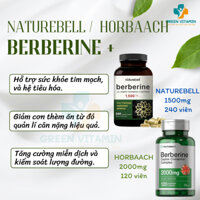NatureBell Berberine 1500mg Viên Uống Hỗ Trợ Lượng Đường Trong Máu, Tim Mạch & Tiêu Hóa 240 viên