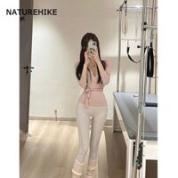 Naturehike Quần áo tập luyện hàng đầu bó sát dài tay dành cho nữ