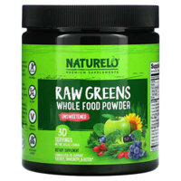 NATURELO Raw Greens Whole Food Powder Unsweetened 8.5 oz (240 g)