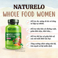 NATURELO Whole Food Multivitamin for Women - Viên bổ sung Vitamin và khoáng chất toàn phần cho nữ