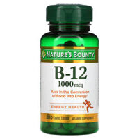 Nature’s Bounty B-12 1,000 mcg 200 Coated Tablets