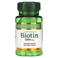 Nature’s Bounty Biotin 5.000 mcg 60 Quick Dissolve Tablets