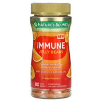 Nature’s Bounty Immune Jelly Beans With Vitamin C & D and Zinc Orange 80 Jelly Beans