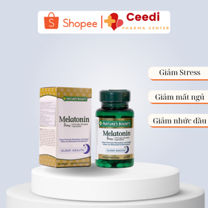 Viên uống giúp ngủ ngon  Nature's Bounty Super Strength Melatonin 5mg x 60viên