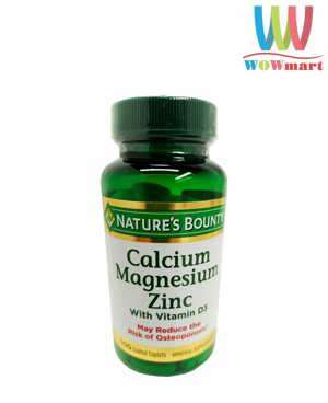 Nature's Bounty Viên uống bổ sung canxi, magie & kẽm