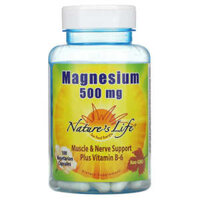 Nature’s Life Magnesium 500 mg 100 Vegetarian Capsules