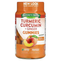 Nature’s Truth Turmeric Curcumin + Ginger Natural Peach 70 Vegan Gummies