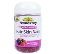 Nature’s Way Adult Vita Gummies Hair Skin Nails – Bổ sung Vitamin C, E, Biotin và kẽm hỗ trợ da, tóc móng khỏe mạnh