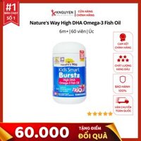 Nature's Way High DHA Omega-3 Fish Oil Kids Smart Trio 60 viên