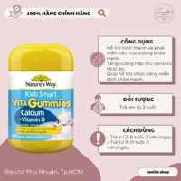 [NATURE'S WAY] Kẹo bổ sung canxi 60 viên - Kids Smart Vita Gummies Calcium + Vit D