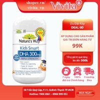 Nature's Way Kids Smart DHA 300mg Triple Strength - Viên Nhai  Tăng Cường Sự Phát Triển Của Trẻ 50 Viên