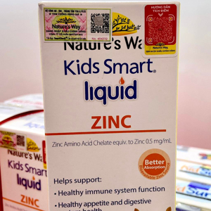 Nature's Way Kids smart Liquid ZinC 200ml - Siro bổ sung kẽm dạng nước cho bé