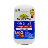 Nature's Way Kids Smart Omega 3 Fish Oil High Dha Lọ 60 Viên - Dầu Cá Dạng Kẹo Cho Bé