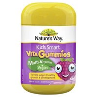 Nature's Way Kids Smart Vita Gummies Multi-vitamin+Vegies - Vitamin rau củ hỗ trợ tăng trưởng và phát triển cho bé 2M+