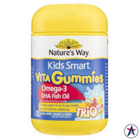 Nature's Way Omega3 DHA Fish Oil Kids Smart Vita Gummies 120 viên