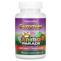 NaturesPlus Animal Parade Gummies Children’s Multivitamin Assorted Flavors 75 Animal-Shaped Gummies