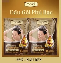 Nâu Đen Dầu Gội Nhuộm Tóc Nâu Đen Phủ Bạc 100 Thảo Dược Siêu Dưỡng M.PROS 25ml