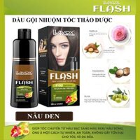 Nâu Đen Dầu Gội Nhuộm Tóc Phủ Bạc Thảo Dược LAVOX FLASH 200ml - P02