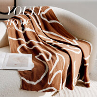 Nâu Dệt Kim Ném Chăn Cho Ghế Họa Tiết Đan Chăn Ấm Áp Dệt Boho Giường Chăn Cho Ghế Sofa Giường