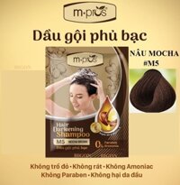 Nâu Mocha Dầu Gội Nhuộm Tóc Nâu Phủ Bạc 100 Thảo Dược Siêu Dưỡng M.PROS 25ml - M5