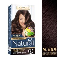 [Nâu Tím Ánh Đỏ N689] Nhuộm Tóc Thảo Dược - Không Amoniac - Siêu Dưỡng Tự Nhiên - NPB Natural Lavox 87g
