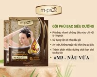 Nâu Vừa Dầu Gội Nhuộm Tóc Nâu Vừa Phủ Bạc 100 Thảo Dược Siêu Dưỡng M.PROS 25ml - M3