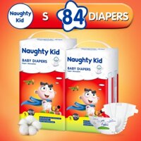 Naughty chất lượng tã bé quần mua một tặng một siêu mỏng khô thoáng khí tã kích thước khác nhau NB-XXL