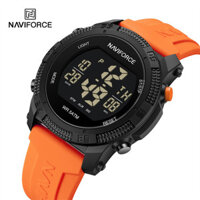 Naviforce Đồng hồ điện tử chính hãng dành cho nam Thời trang sang trọng 50m Dây đeo silicon chống nước Lịch nam Đồng hồ đeo tay