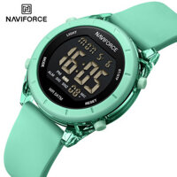 Naviforce NF7108 Đồng hồ hoang dã thông thường dành cho nữ 5ATM LCD chống nước kỹ thuật số Dây đeo silicon điện tử Đồng hồ đeo tay Relogio Feminino