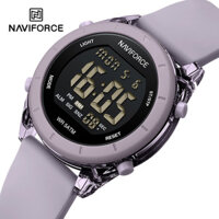 Naviforce NF7108 Đồng hồ nữ hoang dã thông thường 50m LCD chống nước Màn hình kỹ thuật số Dây đeo Silicon điện tử Đồng hồ đeo tay nữ
