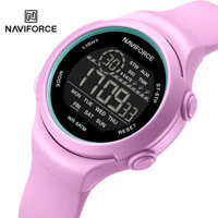 Naviforce NF7119 Đồng hồ thể thao sang trọng dành cho nữ Dây đeo Silica LCD Màn hình kỹ thuật số Đồng hồ đeo tay điện tử Đồng hồ đeo tay nữ