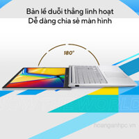 NB Asus Vivobook X1504V X1504VA-NJ069W /i3-1315U/8GD4/512G-SSD/15.6FHD/FP/WiFi6E/BT5/3C42WHr/W11H - Mầu bạc - Chính hãng