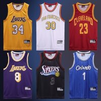 NBA Áo bóng rổ nam Áo Thun Thể Thao Sát Nách Cổ Tròn Phối Lưới Thoáng Khí Nhanh Khô Cho Nam
