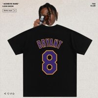 Nba Kobe Bryant No. Áo bóng rổ 8 Lakers Cotton nguyên chất dáng rộng vừa vặn thể thao ngắn tay