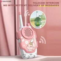Nbanlike 2 Chiếc Mini Cầm Tay Bộ Đàm, Hoạt Hình Thỏ & Ếch Trẻ Em Bộ Đàm Đồ Chơi, Bộ Thu Phát Di Động Tương Tác Cha Mẹ-Con Điện Thoại Vô Tuyến Đường Dài Bé Trai / Bé Gái