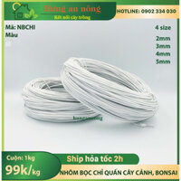 NBCHI - 1kg nhôm bọc chỉ dùng quấn cành cố định hình cây non, cây kiểng, cây bonsai tạo dáng đẹp theo ý muốn