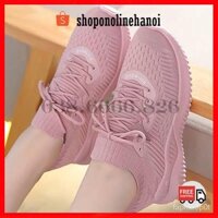 NBVD Giày sneaker nữ cổ chun cao cấp,Vải dệt thoáng khí,Đế cao su cao 4cm ( Fom rộng chị em nên đặt lùi lại 1 size nhé ạ