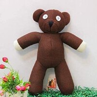 NC83 Plush Toy 23cm Height Mr Bean Teddy Bear Animal Plush Toy for Kids Gift Brown Color Home Decoration
