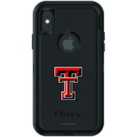 NCAA Black Phone case with School Logo, Compatible with Apple iPhone X and Apple iPhone Xs and with OtterBox Defender Series
