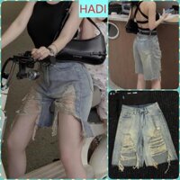 [NCRS239] QUẦN JEANS NGỐ LỬNG NỮ LƯNG CAO RÁCH CÀO ĐÙI TAM GIÁC NHIỀU MÀU XANH NHẠT PHỦ VÀNG NHẸ LAI TUA CÁ TÍNH
