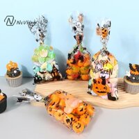 Ncvhrt 100 Chiếc Túi Kẹo Halloween Bí Ngô Halloween Túi Quà Tặng Nhựa Xử Lý Đóng Gói Túi Halloween Đồ Dùng Trang Trí Tiệc / Mới /
