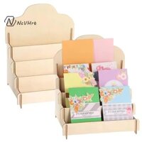 Ncvhrt 2 Cái / bộ Đế trưng bày thẻ Greeg Giá đỡ nhãn dán 4 tầng Giá trưng bày thẻ Dụng cụ sắp xếp thẻ Giá trưng bày bán lẻ trống Kệ trưng bày bàn lưu trữ Triển lãm thương mại Trưng bày / mới /