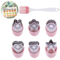 Ncvhrt 6 Chiếc Sandwich Cookie Cutter Một Bộ Khuôn Trái Cây Bằng Thép Không Gỉ Cắt Rau Quả Khuôn Bánh Quy Cấp Thực Phẩm DIY Dụng Cụ Nướng Bánh / Mới /
