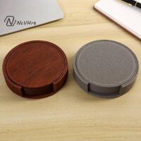 Ncvhrt 6 Gỗ Hạt Da Đế Lót Ly Placemats Trà Và Cà Phê Đệm Thanh Nhà Quầy Cách Nhiệt Giá Chống Dính / Mới /
