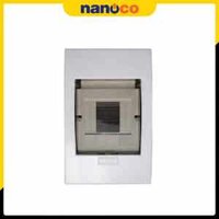 NDP104 – Tủ điện Nanoco 2-4 Modules Mặt nhựa + Đế kim loại