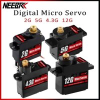 Neebrc 2G 4.3G 5G 12G Servo chống nước Micro Metal Gear Kỹ thuật số Servo cho xe RC Mini Máy bay cánh cố định Robot Đồ chơi Phần máy bay trong nhà Máy bay trực thăng xe RC