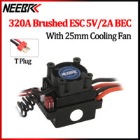 Neebrc 320A Chống Nước Chải ESC 5V / 2A BEC 60A Bộ Điều Khiển Tốc Độ Với 25 Mm Quạt Làm Mát Tản Nhiệt Cho RC 1 / 10 1 / 8 RC Xe Thuyền Động Cơ Phần Xe Điện Xe Tải Buggy