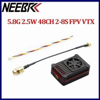 Neebrc 5.8G 2.5W 48CH 2-8S FPV VTX Công suất truyền sáu nút tích hợp Bộ phát Video micrô cho máy bay không người lái tầm xa RC